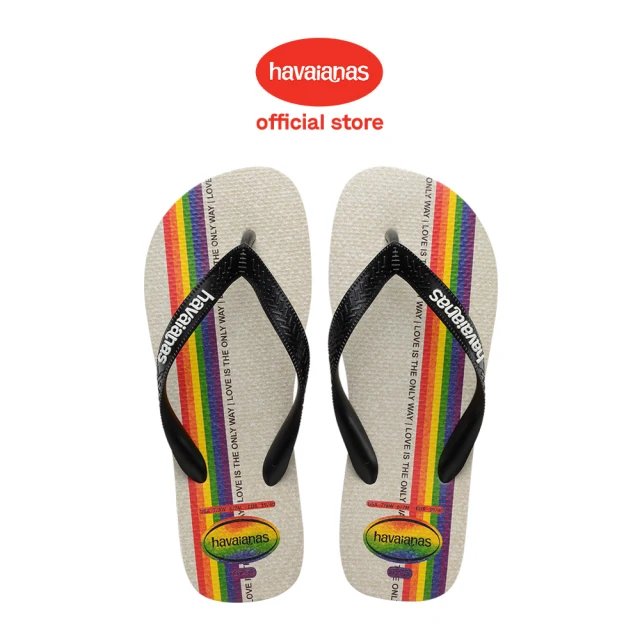 【havaianas 哈瓦仕】拖鞋 男鞋 女鞋 夾腳拖鞋 巴西 平權系列 TOP PRIDE 黑 4146673-1069U(哈瓦士)