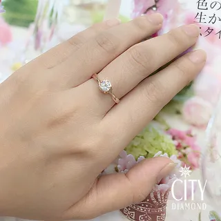【City Diamond 引雅】35分 多款玫瑰金 天然鑽石戒指/鑽戒/手鍊(五款任選 活動品)
