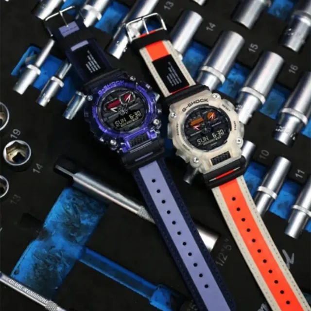 【CASIO 卡西歐】G-SHOCK 時尚潮流半透明雙顯手錶(GA-900TS-6A)