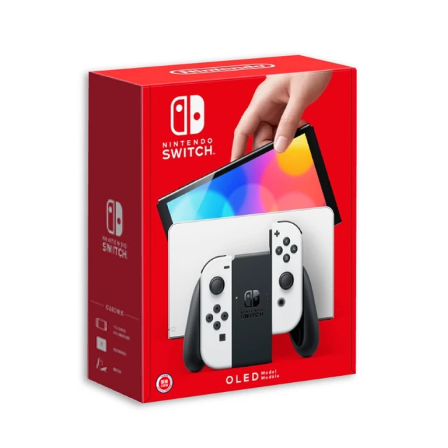 Nintendo 任天堂11/23滿萬登記送3%MO幣【Nintendo 任天堂】Switch OLED款式 白色主機 電量加長型(台灣公司貨)