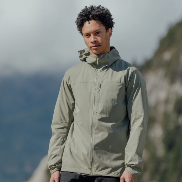 【Arcteryx 始祖鳥】男 Squamish 防風 防潑水 風衣外套(霧綠)