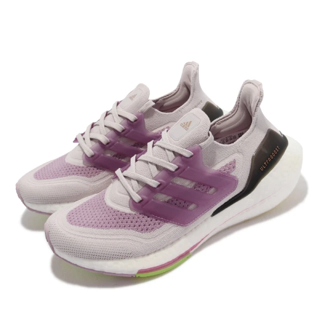 【adidas 愛迪達】慢跑鞋 Ultraboost 21 W 運動 女鞋 愛迪達 襪套 透氣 避震 路跑 穿搭 紫 白(S23831)