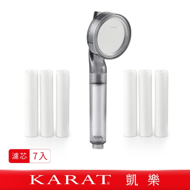 【KARAT 凱樂】潔淨過濾蓮蓬頭1機7芯組(一年份)