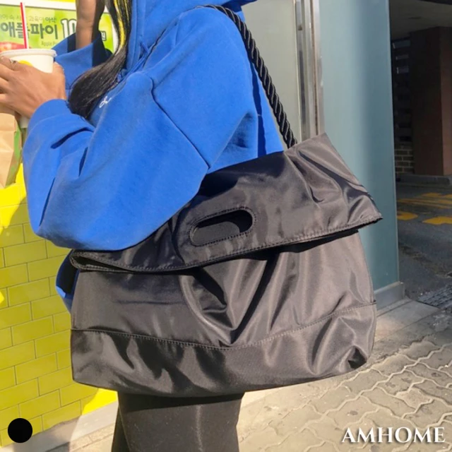 【Amhome】韓版少女法棍小香風休閒質感單肩包#111104現貨+預購(黑色)
