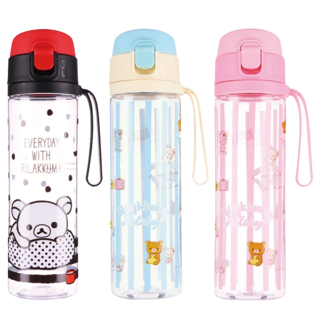 可愛Rilakkuma 拉拉熊 懶懶熊 直飲式便攜水壺500ML(平輸品)