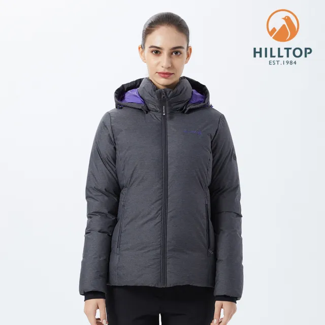 【Hilltop 山頂鳥】女款可拆帽超潑水保暖蓄熱外套(F22F10 黑)