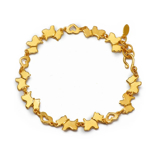 2sweet 甜蜜約定【2sweet 甜蜜約定】純金9999黃金手鍊愛心狗狗(金重:2.59錢/+-0.03錢)