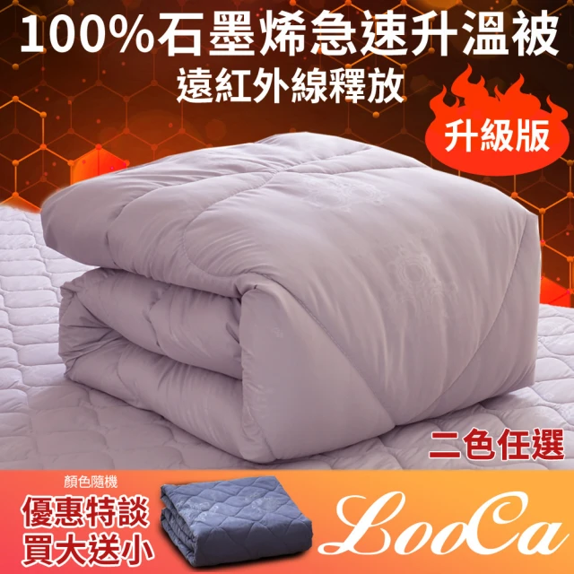 【LooCa】買大送小-醫療級100%石墨烯遠紅外線能量被 救命被 循環被(大晉非動力式治療床墊未滅菌)