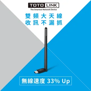 【TOTOLINK】A650UA AC650 USB雙頻WIFI高速無線網卡(MU-MIMO 多用戶同時收發)