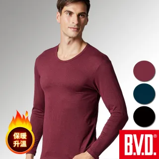 【BVD】日本科技親膚發熱纖維圓領長袖衫(日本高科技 發熱纖維)