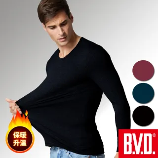 【BVD】日本科技親膚發熱纖維圓領長袖衫(日本高科技 發熱纖維)