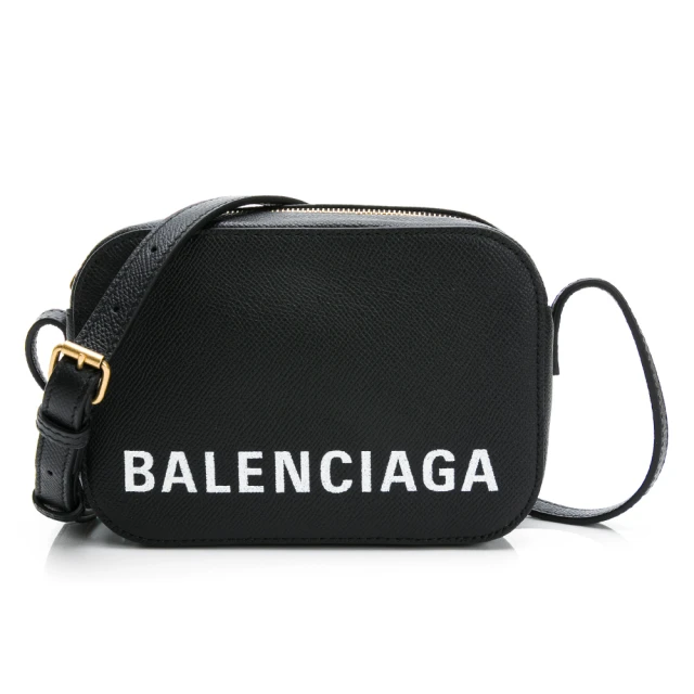Balenciaga 巴黎世家【Balenciaga 巴黎世家】EVERYDAY系列品牌字母烙印相機斜背包（黑）