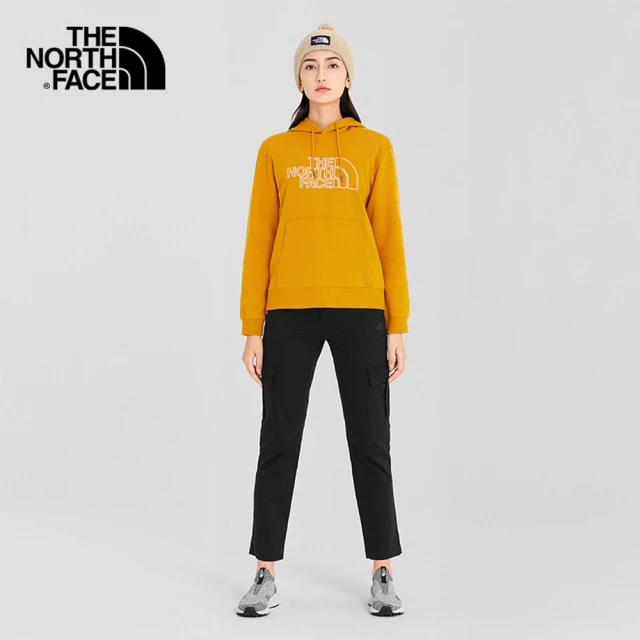 【The North Face】北面女款黑色多口袋工裝風格休閒長褲｜5AZ1JK3