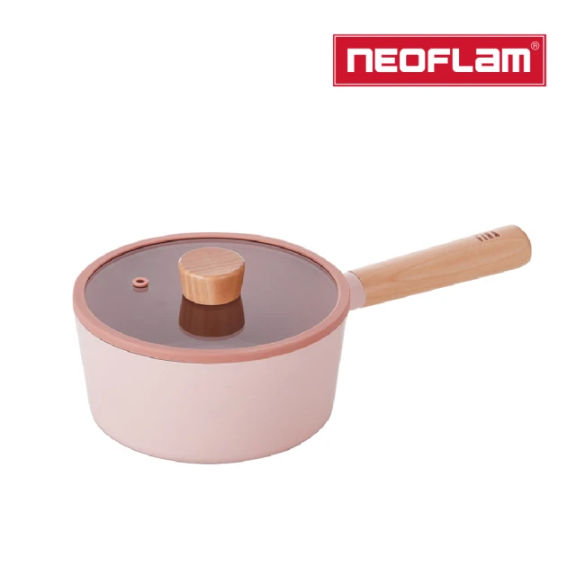 【NEOFLAM】FIKA系列鑄造單柄湯鍋18CM-PINK(IH、電磁爐適用)