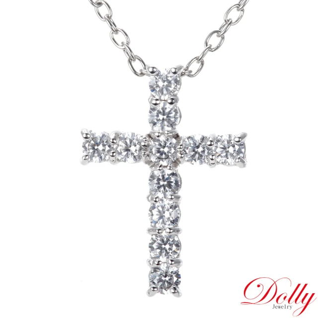 DOLLY【DOLLY】18K金 0.70克拉十字架 鑽石項鍊(002)