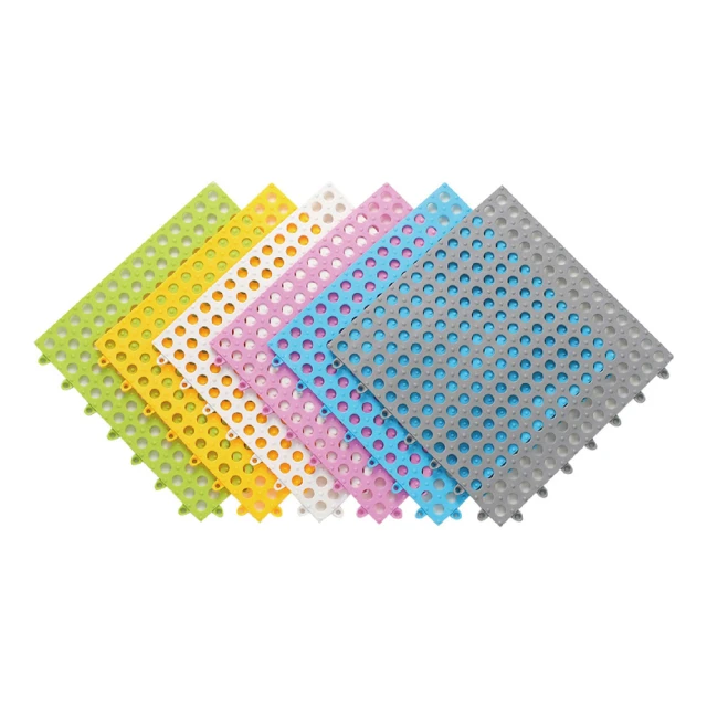 Finger Pop 指選好物【Finger Pop 指選好物】自由拼接浴室防滑墊 10入組(淋浴PVC拼接淋浴墊 DIY隔水墊 浴室 浴墊 隔水止滑墊)
