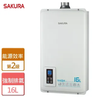【SAKURA 櫻花】16L浴SPA數位恆溫強制排氣熱水器全國安裝(DH-1670A)