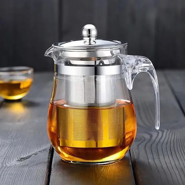 茶葉過濾玻璃耐熱泡茶壺/