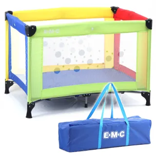 【EMC】輕巧型安全嬰兒床-彩色(具遊戲功能)