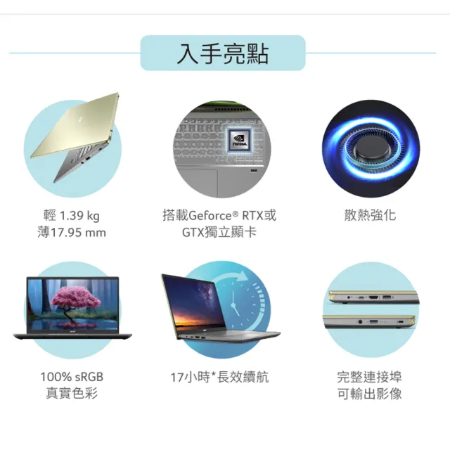 Acer 宏碁 Swift X Sfx14 41g 14吋輕薄筆電 R7 5700u 16g 512g Pcie Ssd Gtx1650 4g Win10 Momo購物網