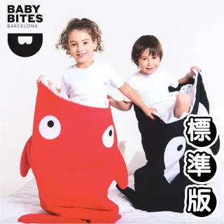 【BabyBites 鯊魚咬一口】西班牙製-純棉兒童多功能睡袋-喜氣紅(輕量兒童版)