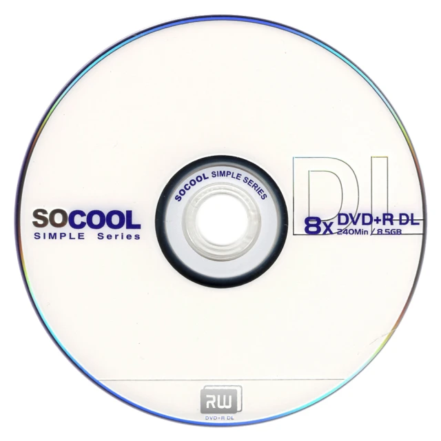 【SOCOOL】DVD+R 8X 8.5G DL 10片裝 D9 可燒錄空白光碟(國內第一大廠代工製造 A級品)