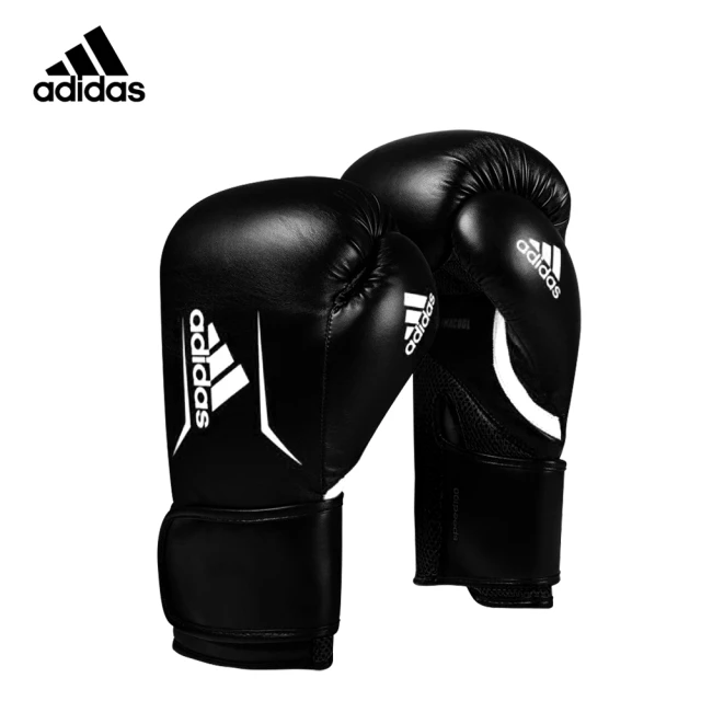 adidas 愛迪達【adidas 愛迪達】SPEED100 拳擊手套 黑白(踢拳擊手套、泰拳手套、沙包手套)