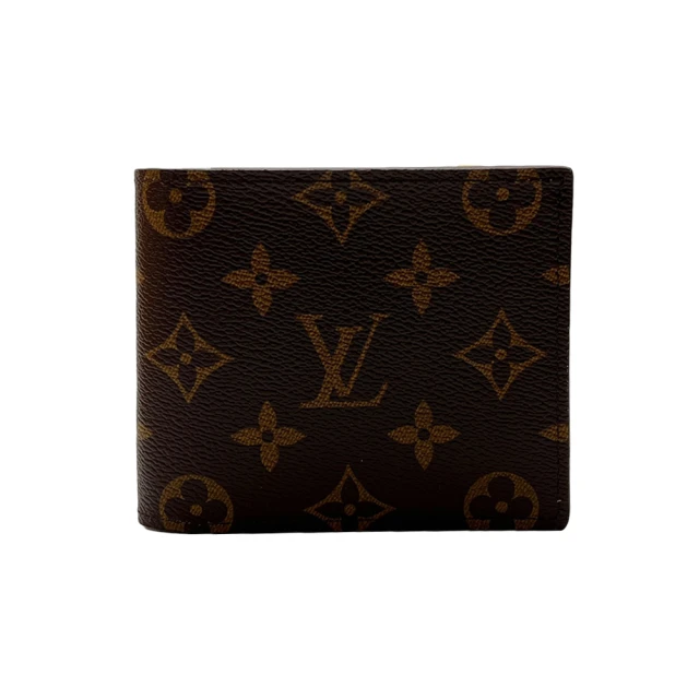 【Louis Vuitton 路易威登】Marco 字花帆布零錢袋對折短夾(M62288-咖)