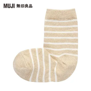【MUJI 無印良品】兒童棉混腳跟特殊編織橫紋直角襪(共3色)
