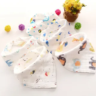 【Baby 童衣】任選 六層紗布嬰兒三角巾 新生兒口水巾(花色隨機出貨)