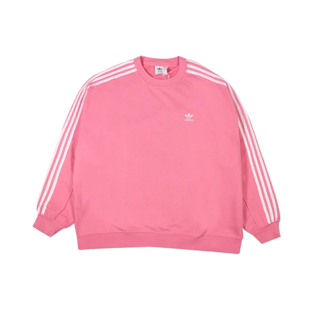 【adidas 愛迪達】圓領T恤 長袖 OS SWEATSHIRT 女-H33542