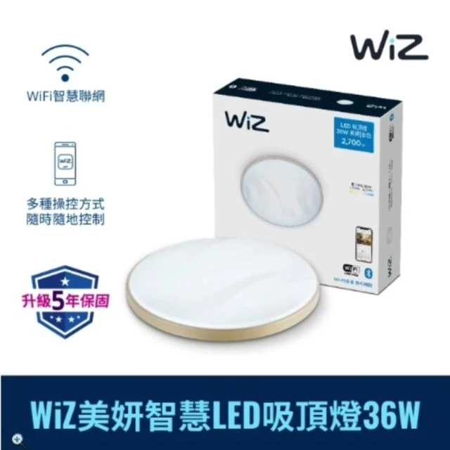 Philips 飛利浦【Philips 飛利浦】Smart LED WiZ 智慧照明 美妍智慧 LED吸頂燈(PW010/PW011)