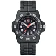 【LUMINOX 雷明時】NAVY SEAL 3500海豹2代碳纖維鏈帶腕錶(黑x白時標/45mm)
