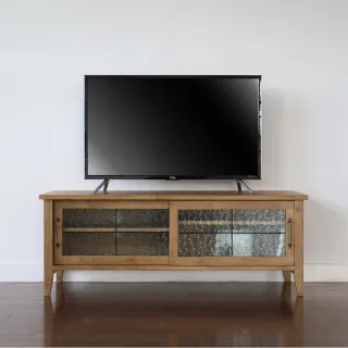 【FL 滿屋生活】ICHIBA 懷舊霧面玻璃木質電視櫃(電視櫃/茶几/玻璃櫃/懷舊/展示櫃)