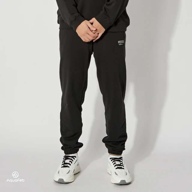 adidas 愛迪達【adidas 愛迪達】SWEATPNT ABSTRC 男款 黑色 口袋 縮口 運動 休閒 長褲 H11451
