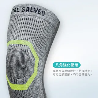 【Vital Salveo 紗比優】防護鍺遠紅外線骨架護膝一雙入(竹炭+鍺/台灣製造護具)