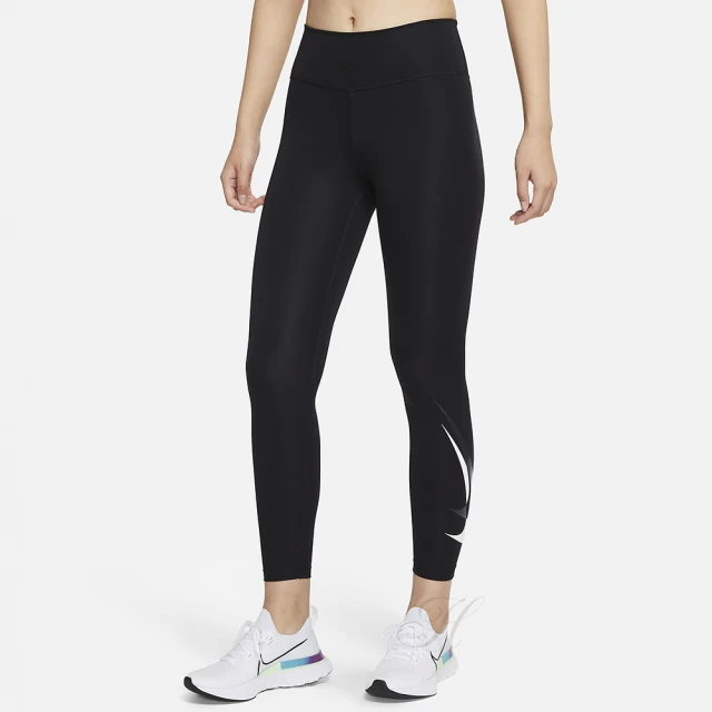 NIKE 耐吉【NIKE 耐吉】長褲 女款 運動長褲 緊身褲 慢跑 中腰 AS W NK DF SWSH RUN TIGHT 7/8 黑 DD6836-010