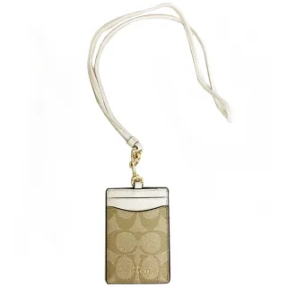 Coach 經典logo花卉證件識別證保護套 花卉 米白 Momo購物網