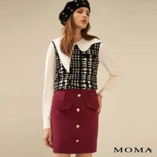 【MOMA】金屬釦造型俐落短裙(兩色)