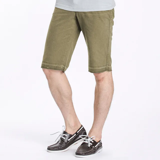 Bobson 男款不收邊短褲 卡其134 71 Momo購物網