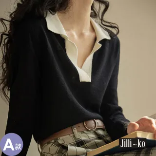 【JILLI-KO】休閒連帽連身裙衛衣-M/L(多款任選)