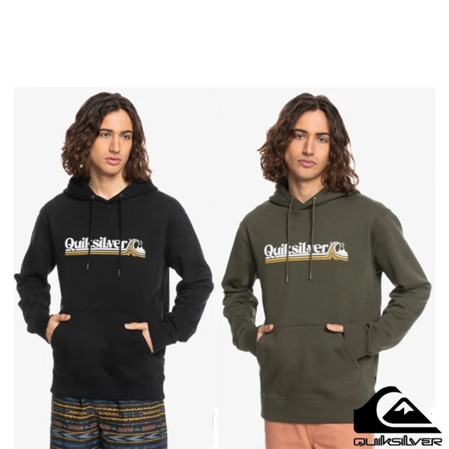 Quiksilver【Quiksilver】男款 男裝 帽T BIG LOGO SNOW HOODIE(軍綠)