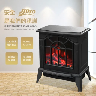 【德國JJPRO】3D擬真碳火壁爐式電暖器 JPH01(電暖器 / 暖氣 / 暖爐)
