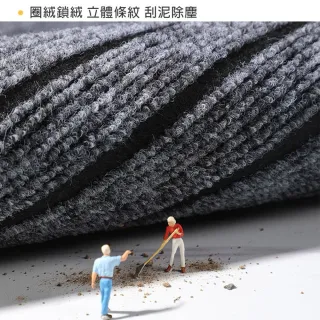 【聚時柚】刮泥吸水耐髒腳踏墊 玄關滌綸地墊(120×80cm/3色可選)
