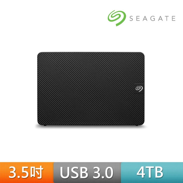 【SEAGATE 希捷】Expansion 4TB USB3.0 3.5吋外接硬碟-黑(STKP4000400)