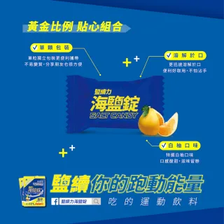 【鹽續力】海鹽錠白柚口味 盒裝(本包裝含有8袋 1.8公克/粒 七粒/袋)