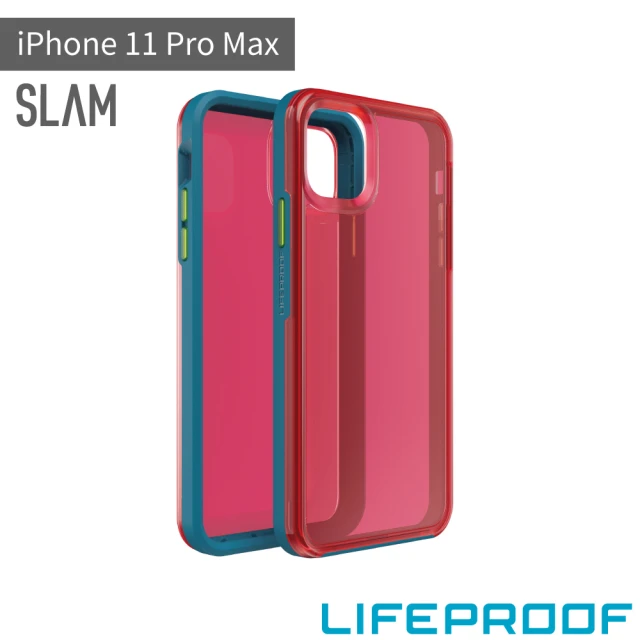 【LifeProof】iPhone 11 Pro Max 6.5吋 SLAM 防摔保護殼(透紅/藍)