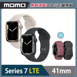 【Apple 蘋果】Apple Watch S7 LTE 41mm ★UAG(U)舒適錶帶組