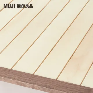 【MUJI 無印良品】胡桃木組合床台/平板式/單人(木製腳/20cm/大型家具配送)