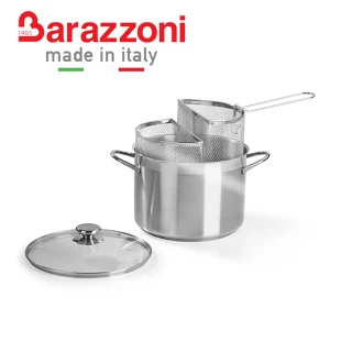 【Barazzoni】巴拉佐尼 不鏽鋼 義大利麵雙網 24cm 湯鍋 421049524